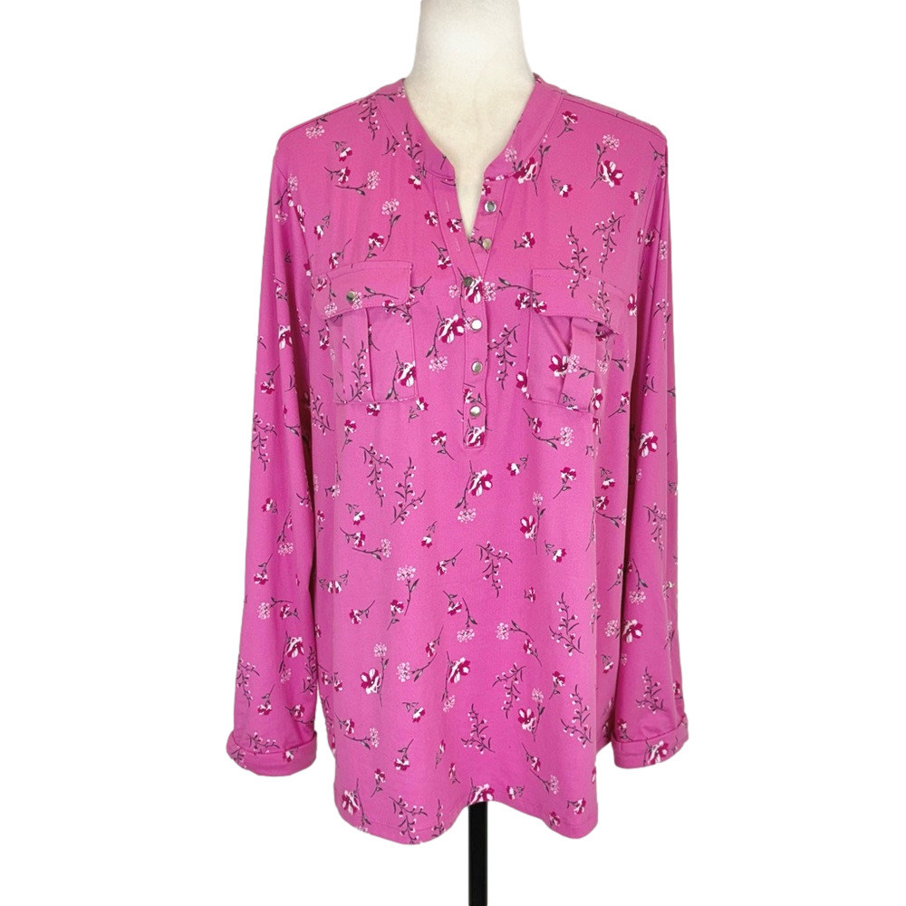 Lily Morgan pink floral shirt